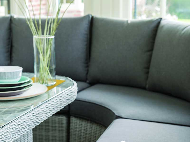 Kettler Palma Grande Corner Set with Table - Whitewash