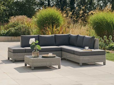 Kettler Palma Signature Low Lounge Corner with Coffee Table - Whitewash