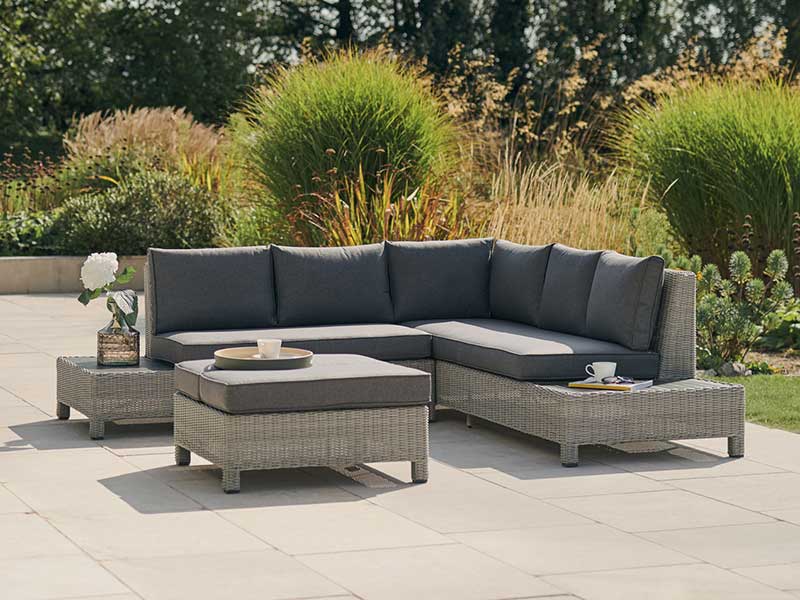 Kettler Palma Low Lounge Corner with Coffee Table - Whitewash