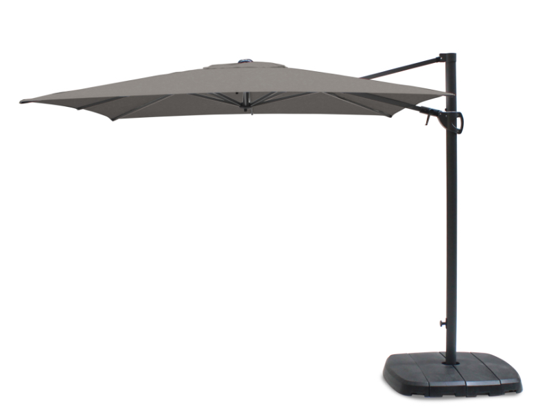 Kettler 2.5m Free Arm Square Parasol with LED lights and Wireless Speaker