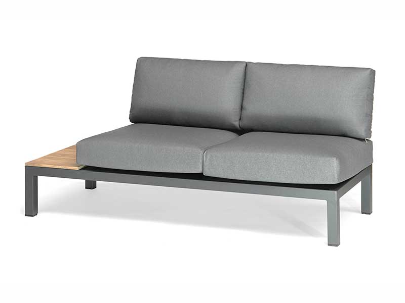 Kettler Elba Low Lounge Large Corner Set with Coffee Table and Footstool - Grey