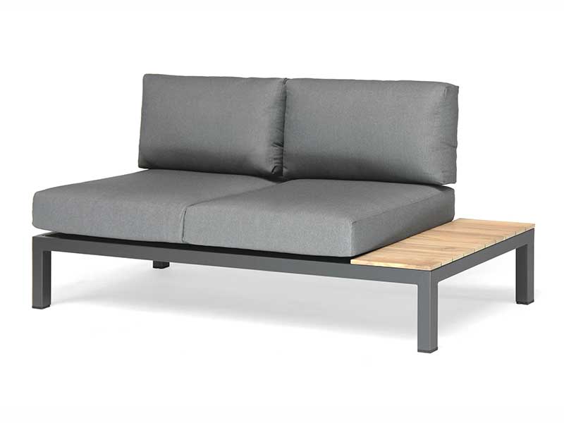 Kettler Elba Low Lounge Large Corner Set with Coffee Table - Grey