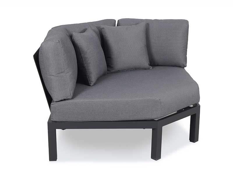 Kettler Elba Low Lounge Large Corner Set with Coffee Table - Grey