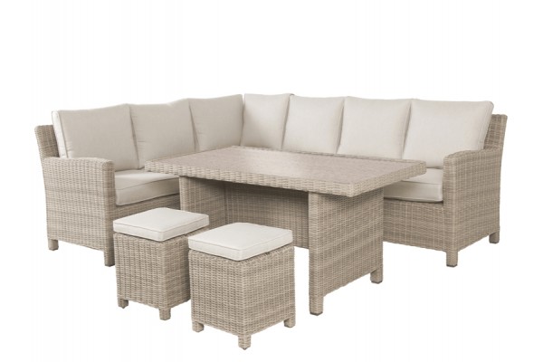 Kettler Palma Corner Set (RH) with Table - Oyster