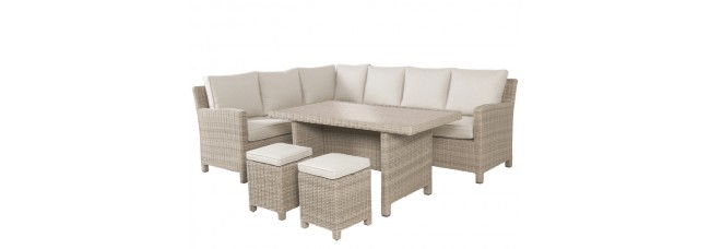 Kettler Palma Corner Set (RH) with Table - Oyster