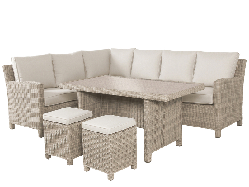Kettler Palma Corner Set (RH) with Table - Oyster