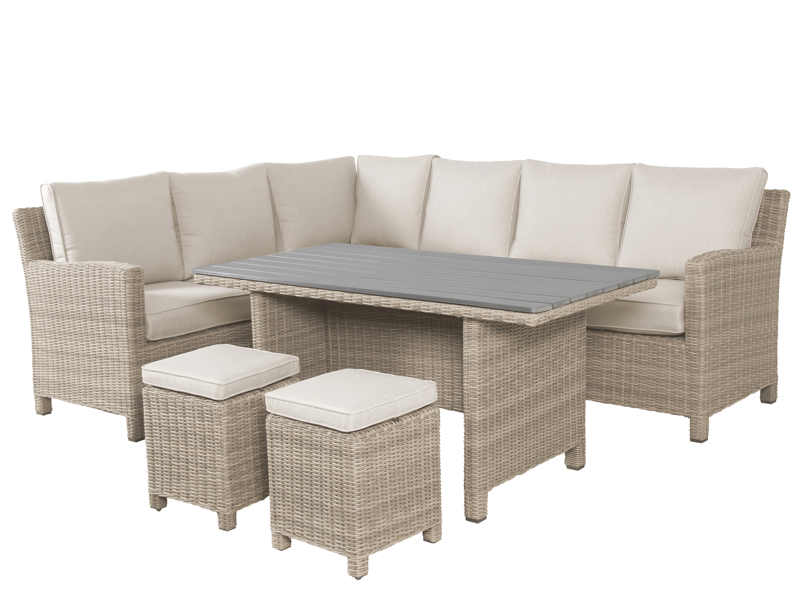 Kettler Palma Corner Set (RH) with Table - Oyster