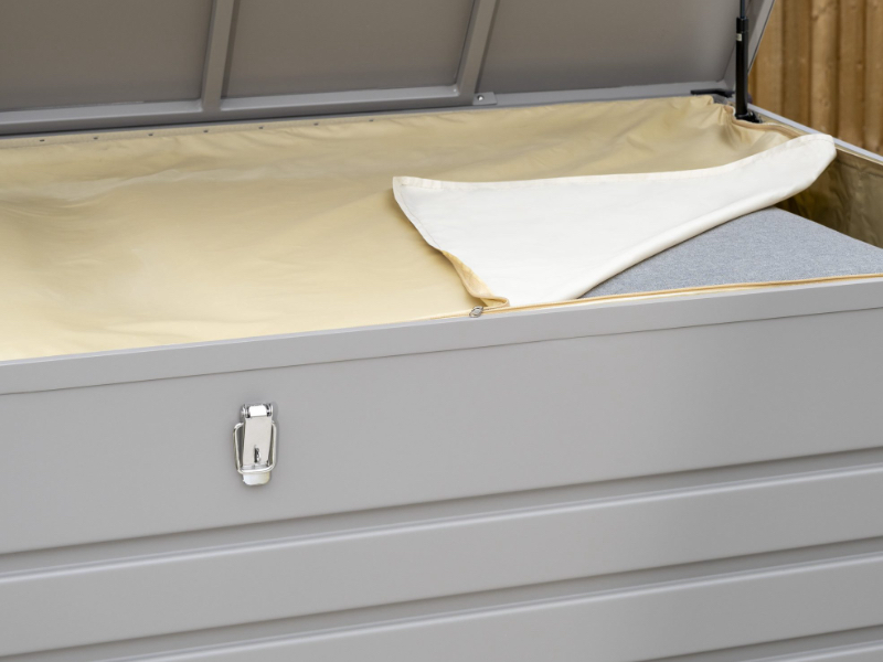 Kettler Pebble Medium Storage Cushion Box Aluminium