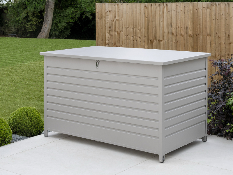 Kettler Pebble Medium Storage Cushion Box Aluminium
