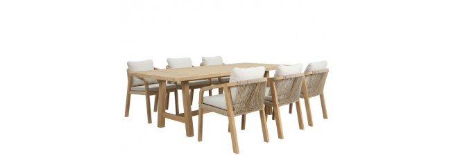 Kettler Cora Rope 6 Seater Dining Set