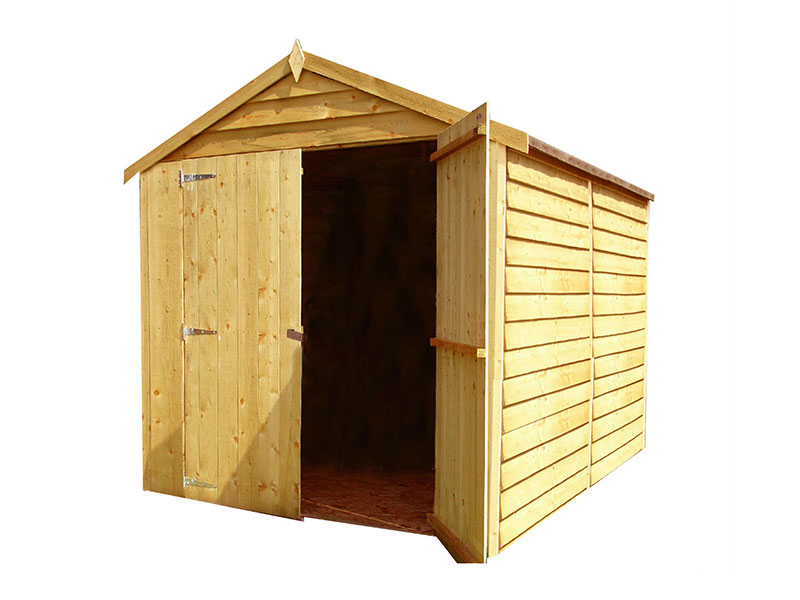 Shire Overlap Double Door Shed 8x6ft Fsc Approved Pine