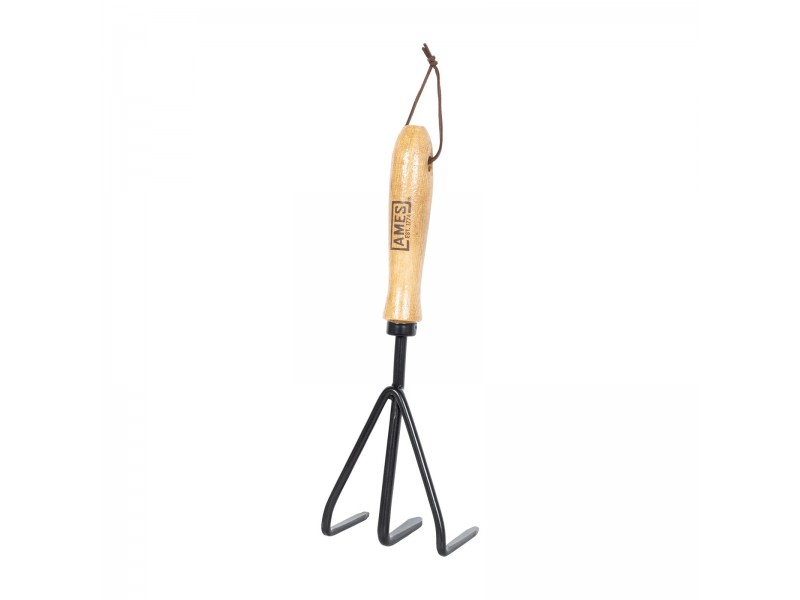 AMES Carbon Steel Hand 3 Prong Cultivator