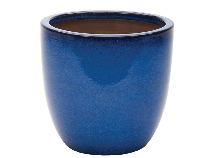 Apta Cambridge Glazed Egg Pot - Blue