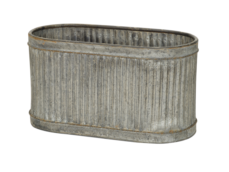 Apta Chamberlain Metal Ribbed Oval Trough