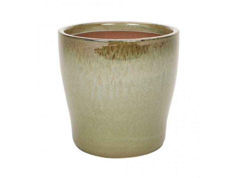 Apta Peacock Glazed Tall Planter