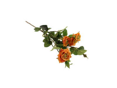70cm Garden Rose Spray - Orange