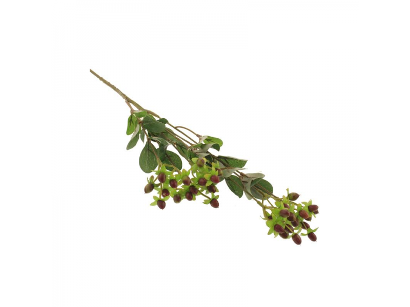 70cm Hypericum Spray - Burgundy