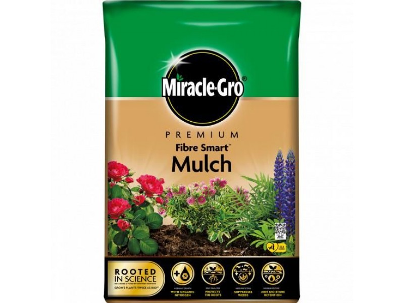 Miracle-Gro Premium Fibre Smart Mulch - 80L