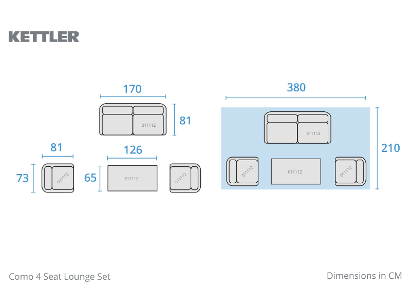 Kettler Como 6-Seat Dining Set