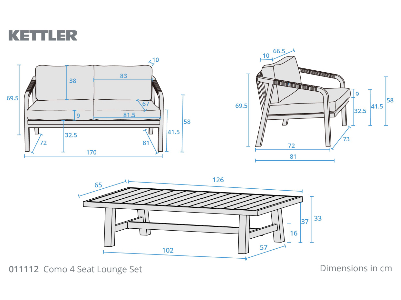 Kettler Como 6-Seat Dining Set