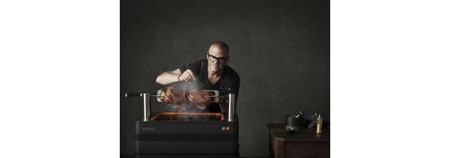 Everdure by Heston Blumenthal – Fusion Charcoal BBQ with Pedestal and Cover