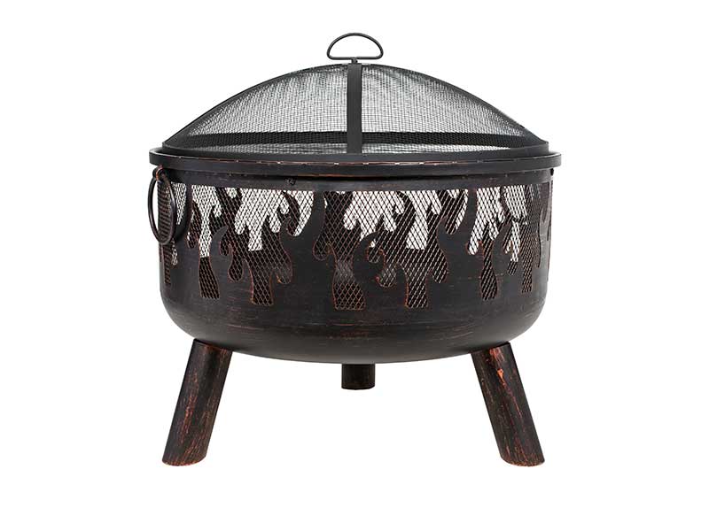 La Hacienda Wildfire Steel Firebowl with Grill