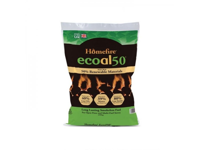 Homefire Ecoal50 Smokeless Coal - 20kg Homefire Ecoal50 Smokeless Coal - 20kg