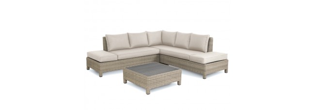 Kettler Palma Low Lounge Corner with Coffee Table - Oyster