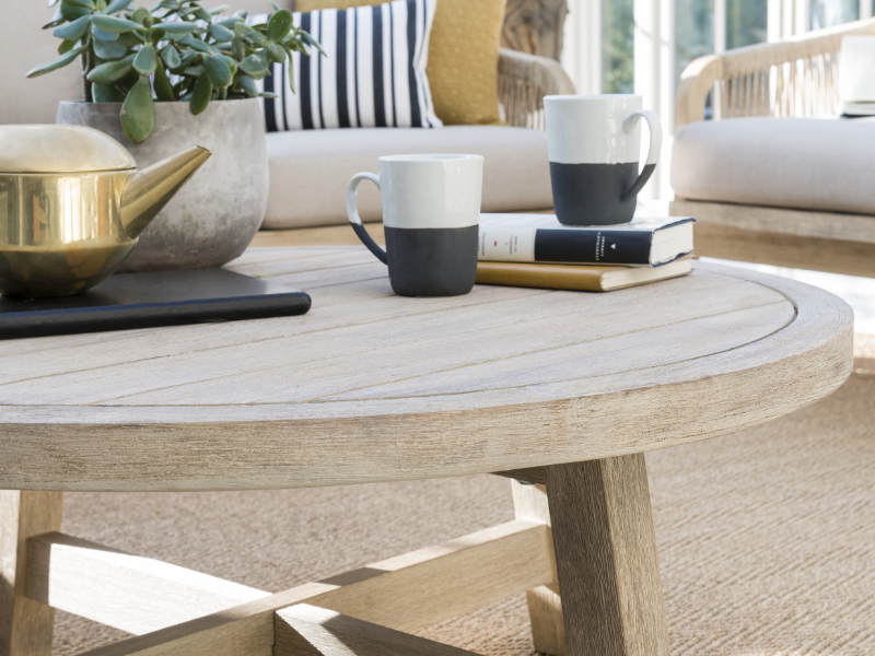Kettler Cora 2 Seat Lounge Set with Coffee Table - Acacia Wood (Pre-Order)