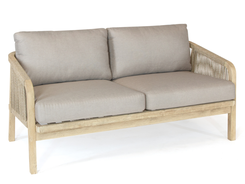 Kettler Cora 2 Seat Lounge Set with Coffee Table - Acacia Wood (Pre-Order)