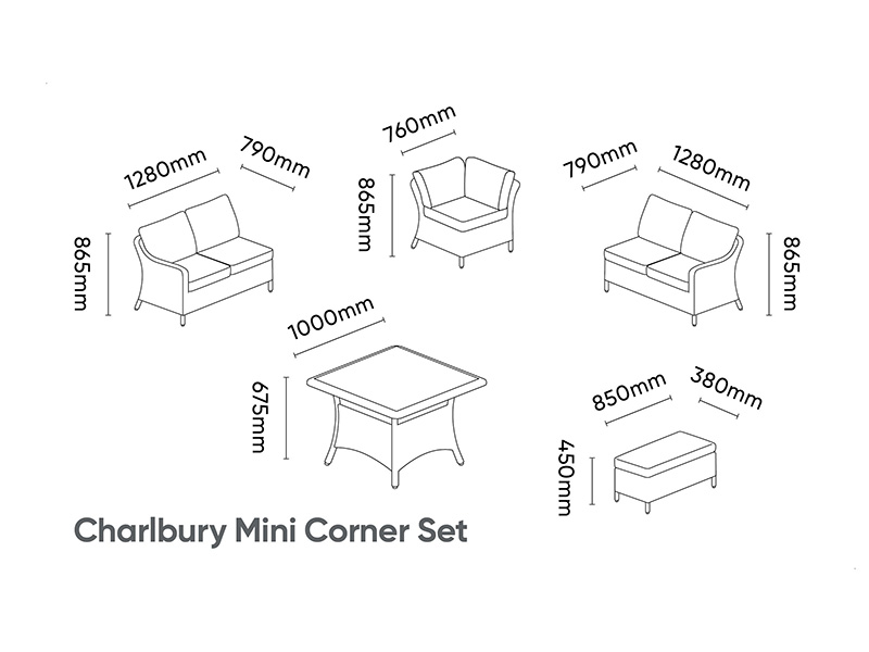 Kettler Charlbury Mini Corner Set
