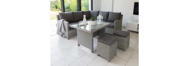 Kettler Palma Mini Set with Table - Whitewash