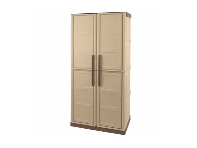 Shire Large Storage Cupboard with Shelves and Broom Storage