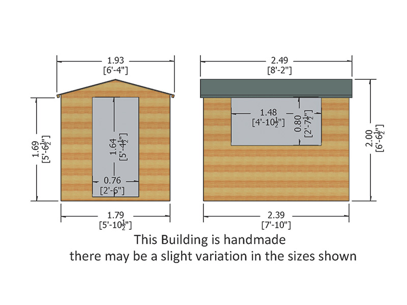 Shire 8x6 Lewis Shiplap Single Door Shed