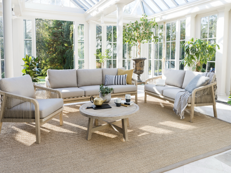 Kettler Cora Lounge Set with Coffee Table - Acacia Wood