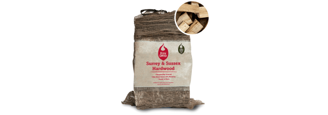 Surrey & Sussex Kiln Dried Hardwood Logs 45L - 2 Bags for £30