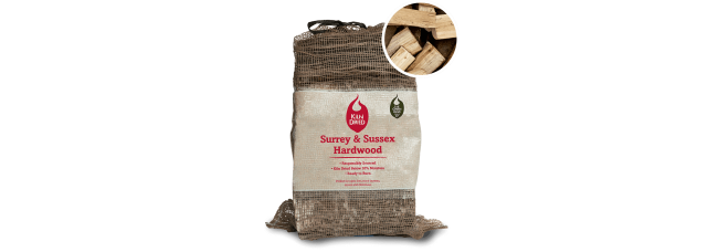 Surrey & Sussex Kiln Dried Hardwood Logs - 2 x 45L Bags for £36