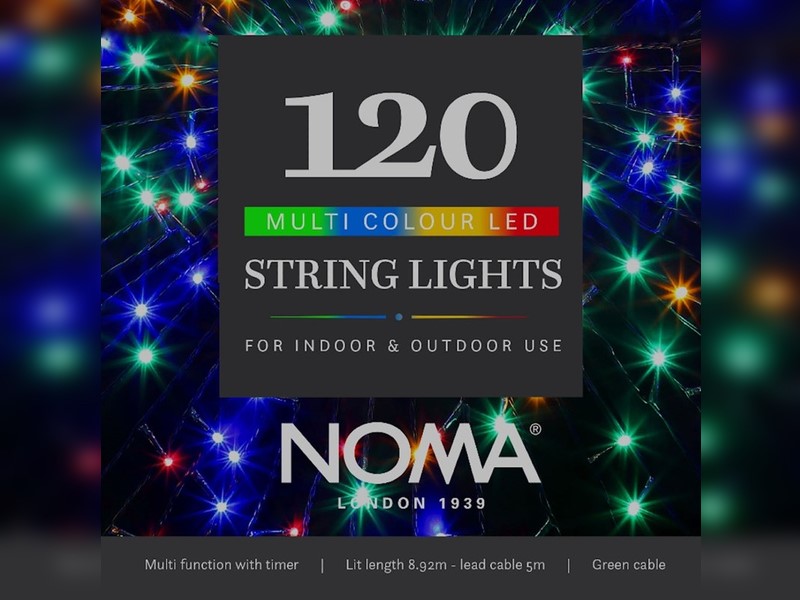 Noma LED Multi Function String Lights - Multi Coloured