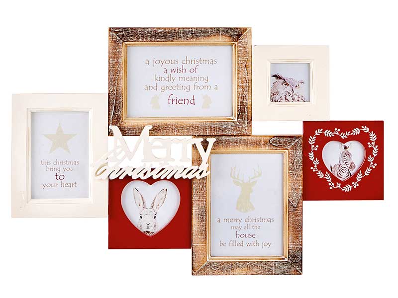 Premier Merry Christmas Combined Photo Frame