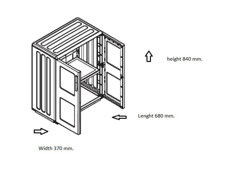 Shire Mid Storage Cupboard with Shelves Shire Mid Storage Cupboard with Shelves