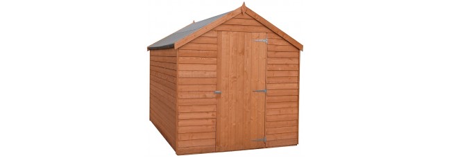 Shire 8x6 Overlap Single Door Shed with Windows