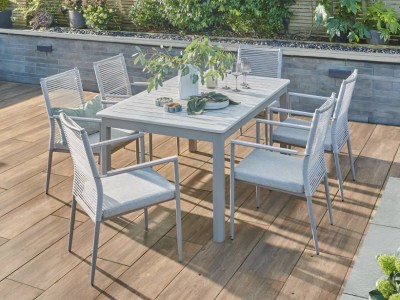 Kettler Trento 6 Seat Outdoor Dining Set with Drift Extending Table