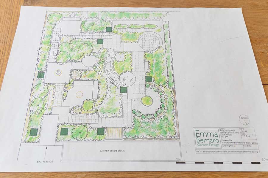 Oxford Garden Centre feature garden plans created by Emma Bernard Garden Design