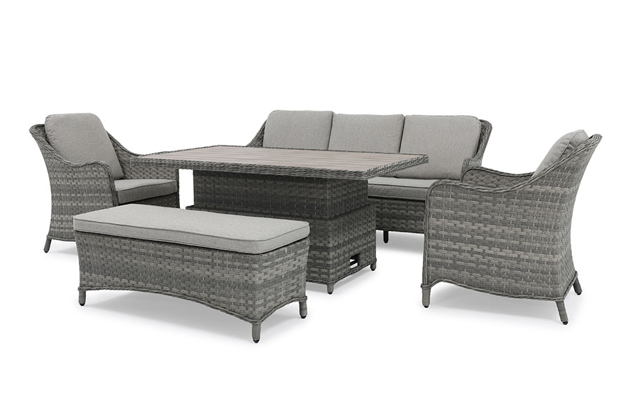 Kettler Lomond 7 seat rattan garden lounge and sofa set