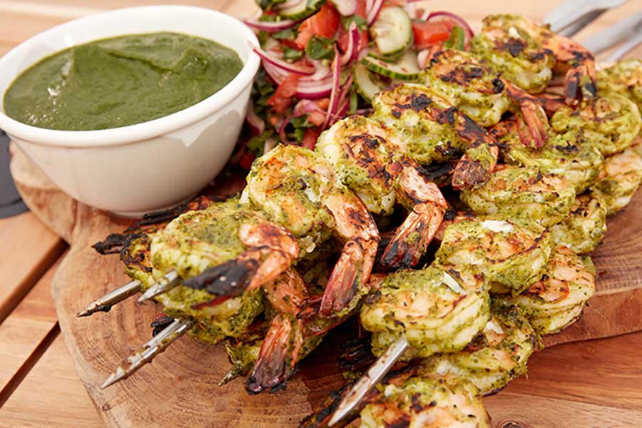 BBQ prawns recipe from the Kettler Everdure BBQ website