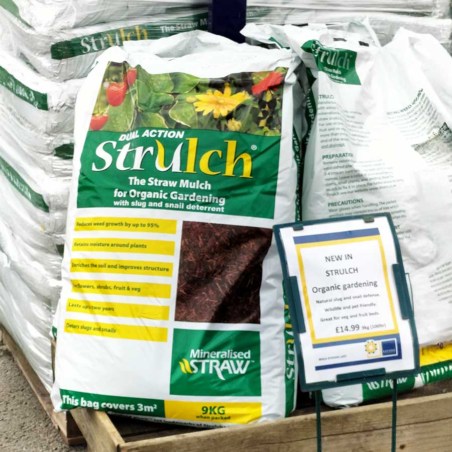 Strulch straw mulch is great for vegetables and naturally protects from slugs and snails