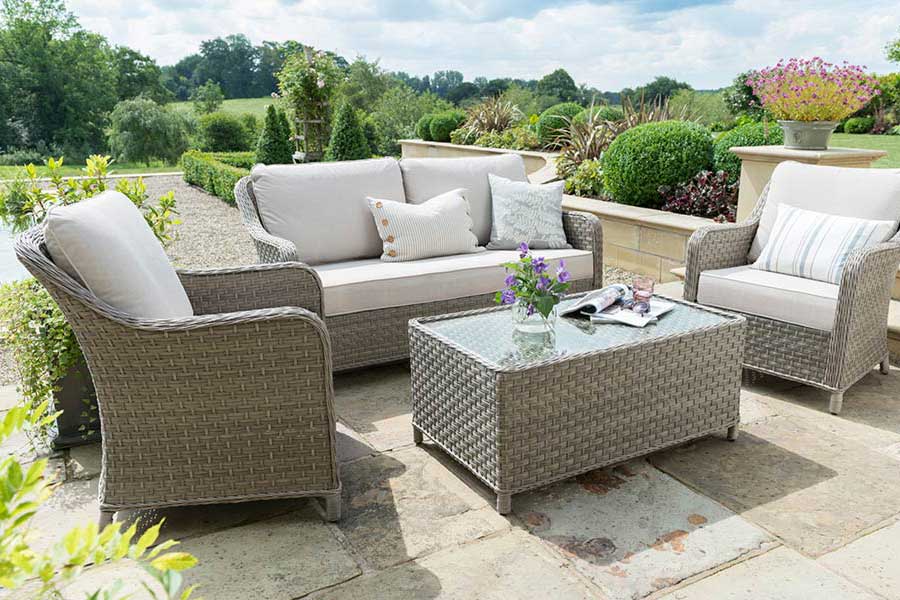 Luxury Kettler Charlbury rattan garden lounge set