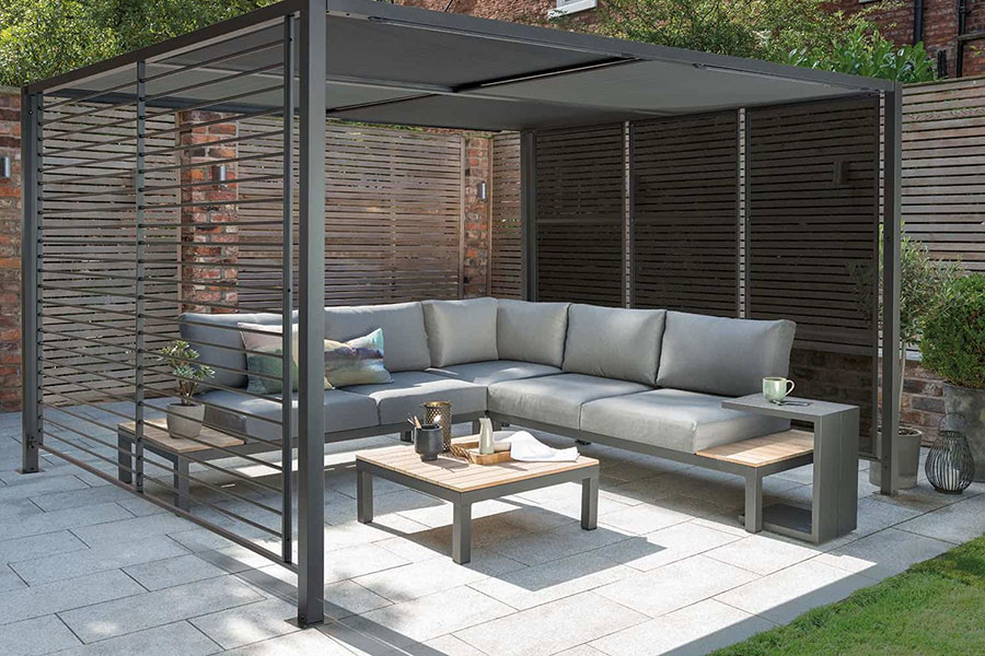 Modern Kettler Elba low lounge garden furniture set
