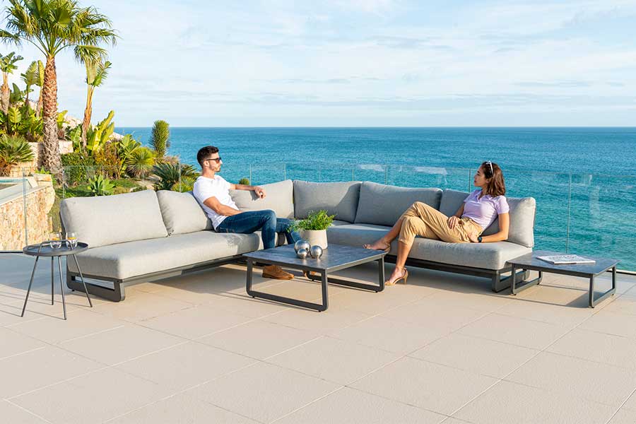 Alexander Rose Rimini corner lounge metal garden furniture