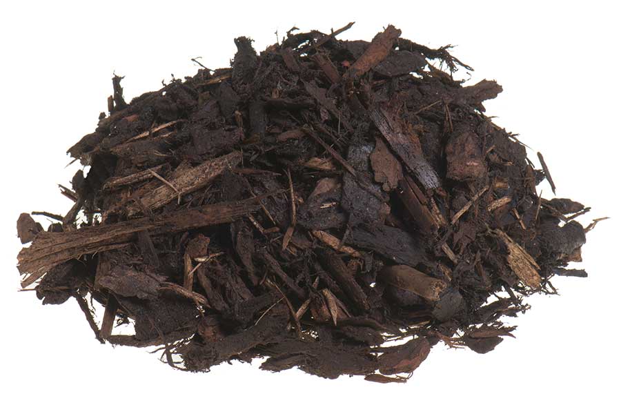 Composted bark mulch